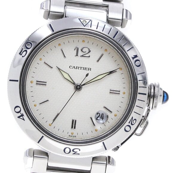 CARTIER Pasha Date Silver Dial Automatic Men's Watch_866534 - Picture 1 of 6